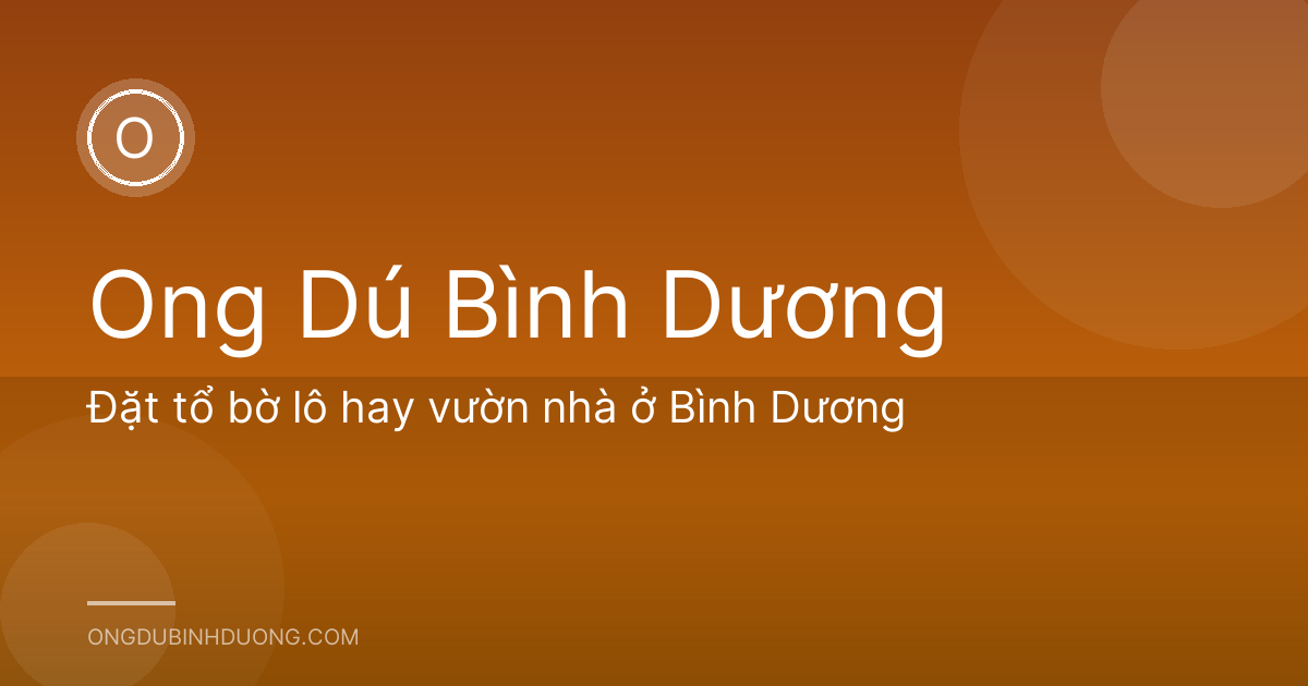 Đặt tổ bờ lô hay vườn nhà ở Bình Dương